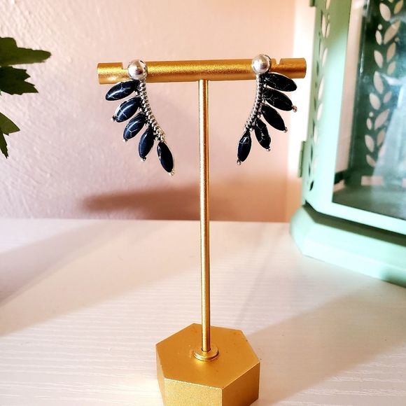 BLACK MONET EARRINGS - Picture 4 of 6